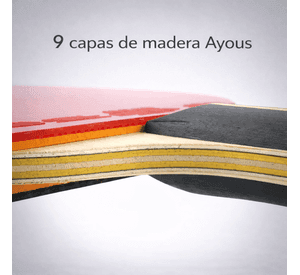 Paleta Profesional de Ping  Pong 7 star estuche impermeable