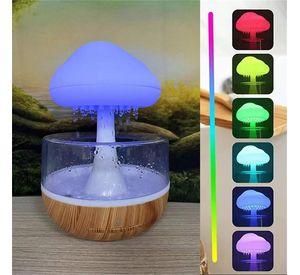 Humidificador Nube Lluvia Dormitorio Relajante Luz Agua Jer