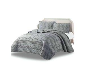 CUBRECAMA QUILT TUFTING DE LUJO SUAVE 2 PLAZAS t07