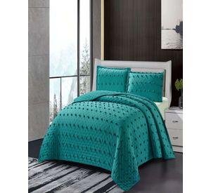 CUBRECAMA QUILT DELGADO TUFTING DE LUJO SUAVE KING J7