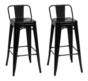 Pack 2 Pisos y sillas bar MKP Tolix Clasico Negro 66cm
