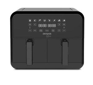 Freidora De Aire 8 Lts Con Dos Canastos Aiwa Aw-haft8001 Color Negro