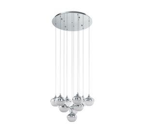Lámpara Colgante Mioglia Acero Plateado 10X3 15W led includia Cod.39527