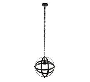 Lampara Colgante Metal Negra Bola Vintage Industrial
