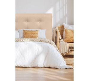 Respaldo de Cama Botoné Premium Lino Beige - King