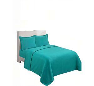 SABANA PREMIUM POLAR PLAZA Y MEDIA COLOR TURQUESA