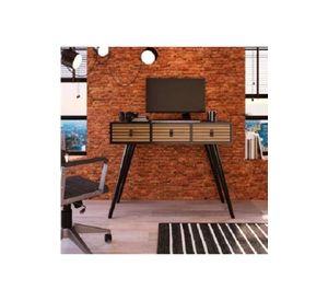 Mesa de arrimo aparador 3 gavetas, negro café