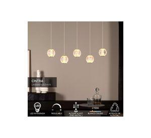 LAMPARA COLGANTE CINTRA LED 5X4,7W 2700K