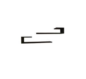 Juego Repisas Flotantes Madera Geo Negro 95x45x15 CM