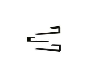 Juego Repisas Flotantes Madera Geo Negro 95x45x15 CM