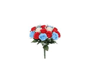 Flores Artificiales Ramo Rosas Novia Adorno Decoración Jhn