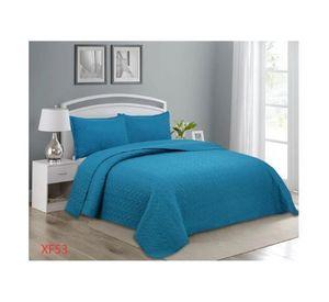 Cubrecama Quilt Verano 2 Plazas Azul Petróleo XF53