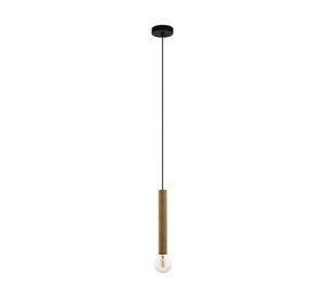Lámpara Colgante Cortenova Acero madera Café 1X60W E27 Cod.205092