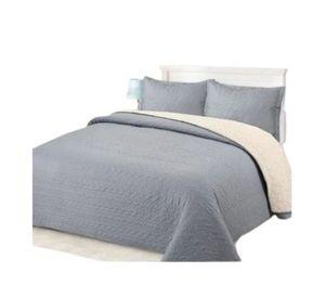 Cubrecama Sherpa King - Gris M924