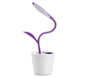 LÁMPARA SOBREMESA `PLANTA LED MORADA USB 1X3W
