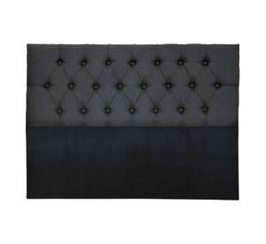 Respaldo Super King Piso Capitone Premiun 200x140 CM Gris Oscuro Lino