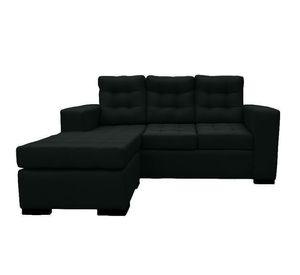 Seccional Antu Chenille Tipo Lino Negro 3 Cuerpos