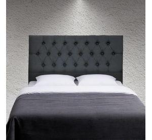 Respaldo Super King Piso Capitone Premiun 200x140 CM Gris Oscuro Lino