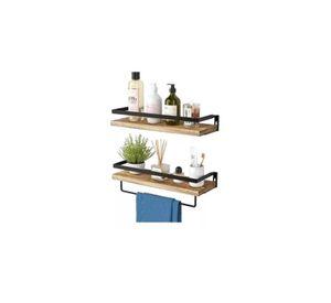 Repisas Flotantes de Madera Modernas Kit 2 Café