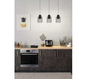 Lámpara Colgante Milligan Acero Negro E27 3X40W IP20 Cod.43626