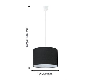 Lámpara Colgante Sitia Acrilico Negro E27 1X60W IP20 cod.79062