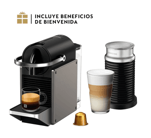 Cafetera Nespresso Pixie Con Espumador De Leche Aeroccino 3
