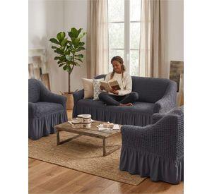 Juego de Fundas Cubre Sillon Turcas 3-1-1 con Textura de Burbuja m13
