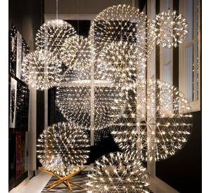 Lampara Colgante Bola Led Dorado O Plateado Diseñador Metal