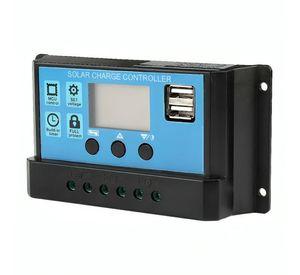 Regulador De Carga Solar Digital 12v 24v 30a 2usb