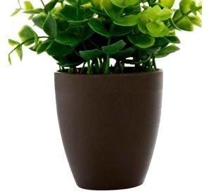 Set de Plantas Decorativa Artificial Maceta Cafe
