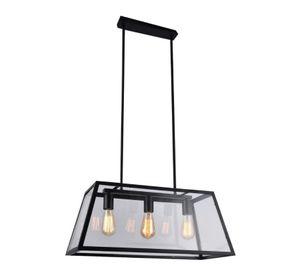 Lámpara Colgante Vanko 3 Luces Negro
