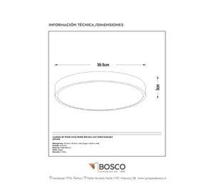 LAMPARA DE TECHO UNAR NEGRO Ø39,5cm 24W 2700K DIMEABLE