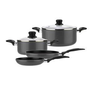 Batería Cocina Aluminio 6pzas Gris Gourmet
