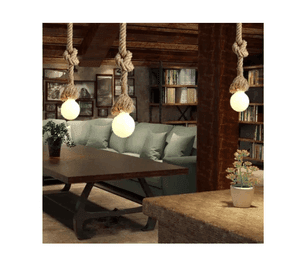 Lampara Colgante Soga Decorativo Vintage E27