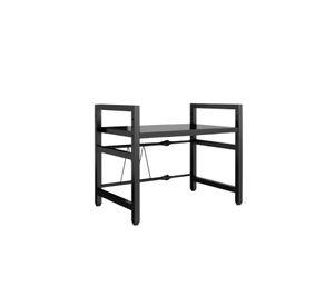 Estante Repisa Rack Extendible Microondas Cocina Gancho Negro