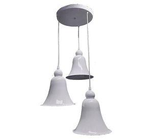 Lampara Colgante 3 Tulipas Metalicas colores Ampolletas Incluidas