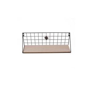 REPISA METALICA BASE MADERA 45x12x15 CM