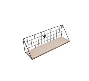 REPISA METALICA BASE MADERA 45x12x15 CM