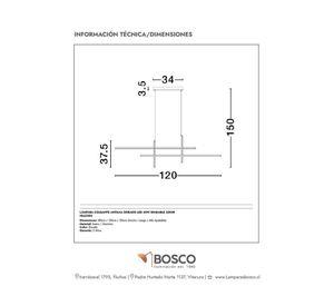 LÁMPARA COLGANTE ANTAMA DORADO LED 40W DIMEABLE 3200K