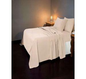 SET DE SABANA 200 HILOS PLAZA Y MEDIA COLOR BEIGE