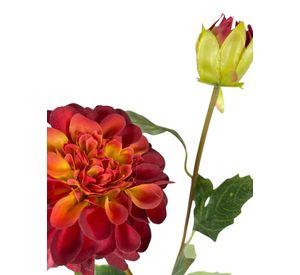 Flor Dahlia Roja 68cm