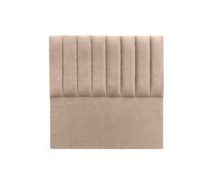 Respaldo de Cama Tubular Vertical Felpa Beige - 2 Plazas