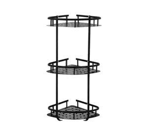 Repisa Esquinera Aluminio Inoxidable Para Baño Negro