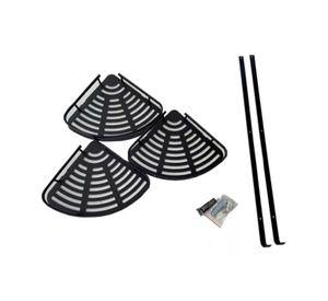 Repisa Esquinera Aluminio Inoxidable Para Baño Negro