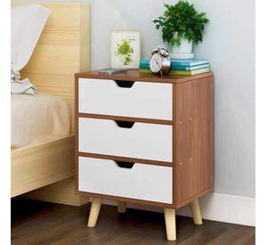 velador tifany marron con blanco