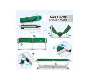 Catre cama campaña camping plegable portátil outdoor militar verde