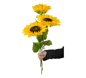 Ramos girasol artificiales 3 uds 60 cm