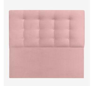 Respaldo de Cama Botoné Premium Felpa Rosado Claro - 2 Plazas