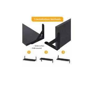 Repisas Flotantes de Madera Multipropósito Kit 4 Negro