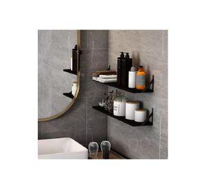 Repisas Flotantes de Madera Multipropósito Kit 4 Negro
